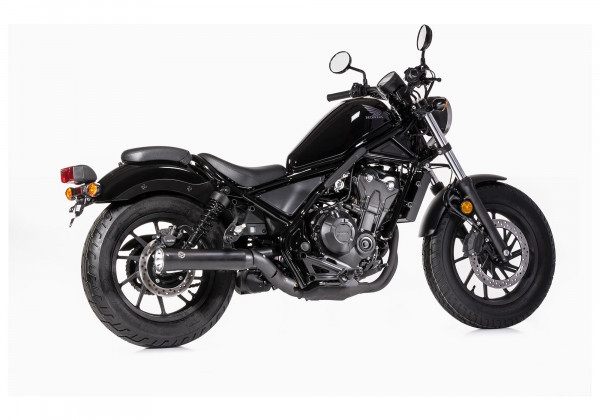 Auspuff Falcon Double Groove schwarz Honda CMX 500 Rebel Baujahr 2016 bis 2023