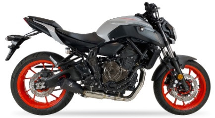 Auspuff Ixil RB schwarz rund passend für Yamaha MT 07 Bj 2014 bis 2020