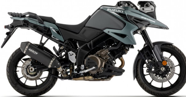 Auspuff Arrow Explorer schwarz Carbonkappe passend für Suzuki DL 1050 V Strom Bj 2025 bis 2026