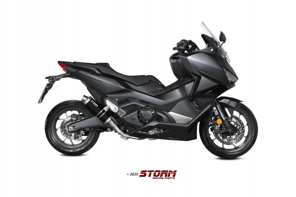 Auspuff Storm GP schwarz rund 300 mm passend für Honda Forza 750 Bj 2021 bis 2026