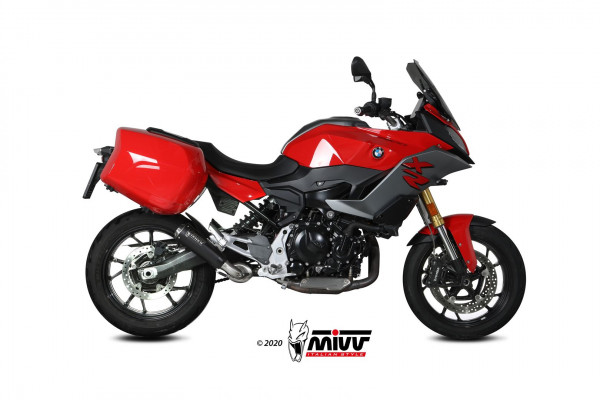 Auspuff MiVV X-M1 schwarz rund passend für BMW F 900 XR Bj 2020 bis 2026