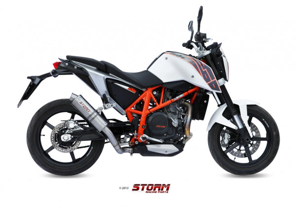 Auspuff Storm GP rund 300 mm KTM Duke 690 Bj 2012 bis 2018