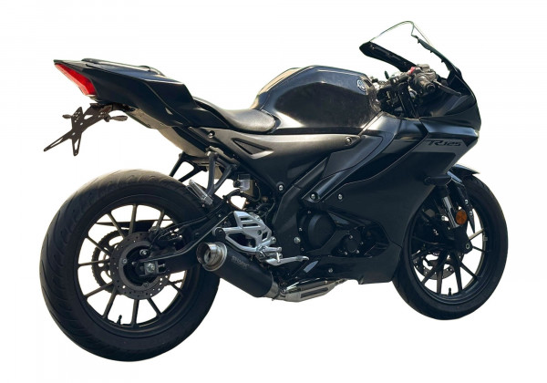 Auspuff Shark SRC 4 schwarz rund KAT passend für Yamaha YZF 125 R YZF-R 125 Bj 2025 bis 2026