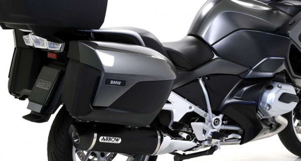 Auspuff Arrow Race Tech schwarz Carbonkappe passend für BMW R 1200 RT Bj 2014 bis 2016