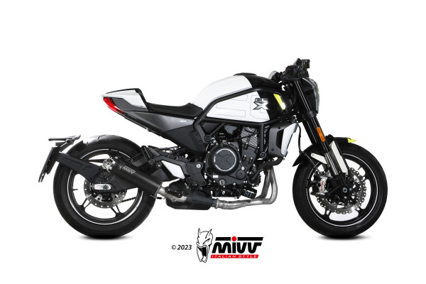 Auspuff MiVV HR-1 schwarz rund passend für CF Moto CL-X 700 Bj 2023 bis 2026