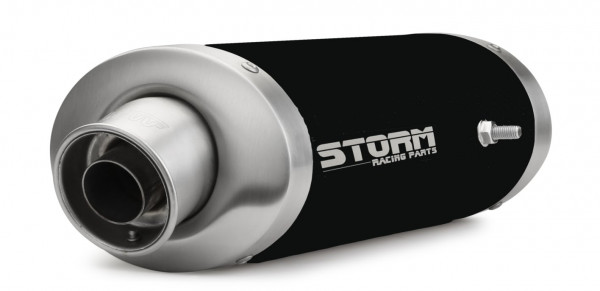 Auspuff Storm schwarz oval Underseat passend für Honda CBR 1000 RR Bj 2006 bis 2007