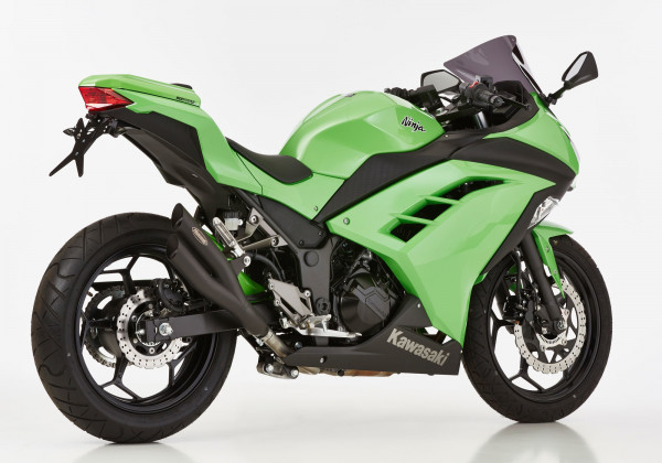 Auspuff Hurric Pro 2 schwarz Kawasaki Ninja 300 Bj 2013 bis 2016