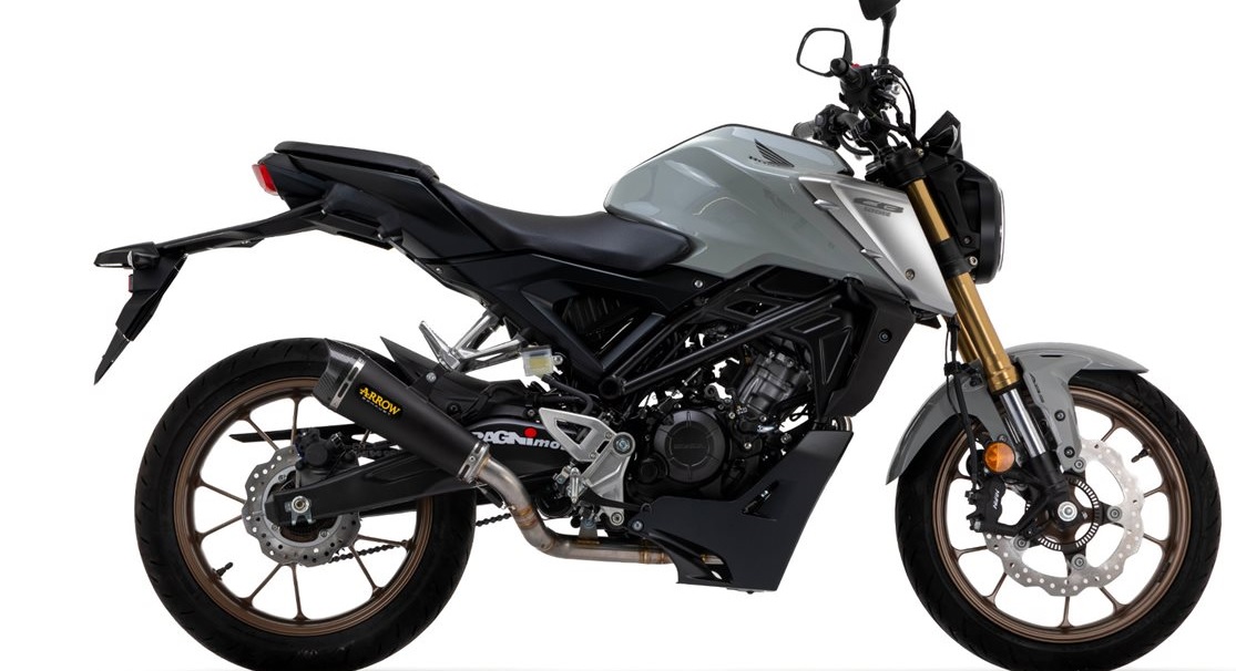 ARROW Auspuff DARK X-KONE Für Honda CB125R 2018-, Edelstahl Schwarz (Nur Mit ARROW Krümmer) | AR