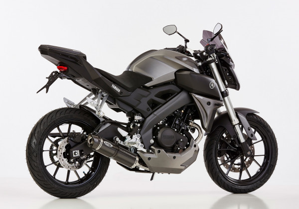 Auspuff Shark Street GP Carbon rund KAT Yamaha MT 125 Bj 2014 bis 2016