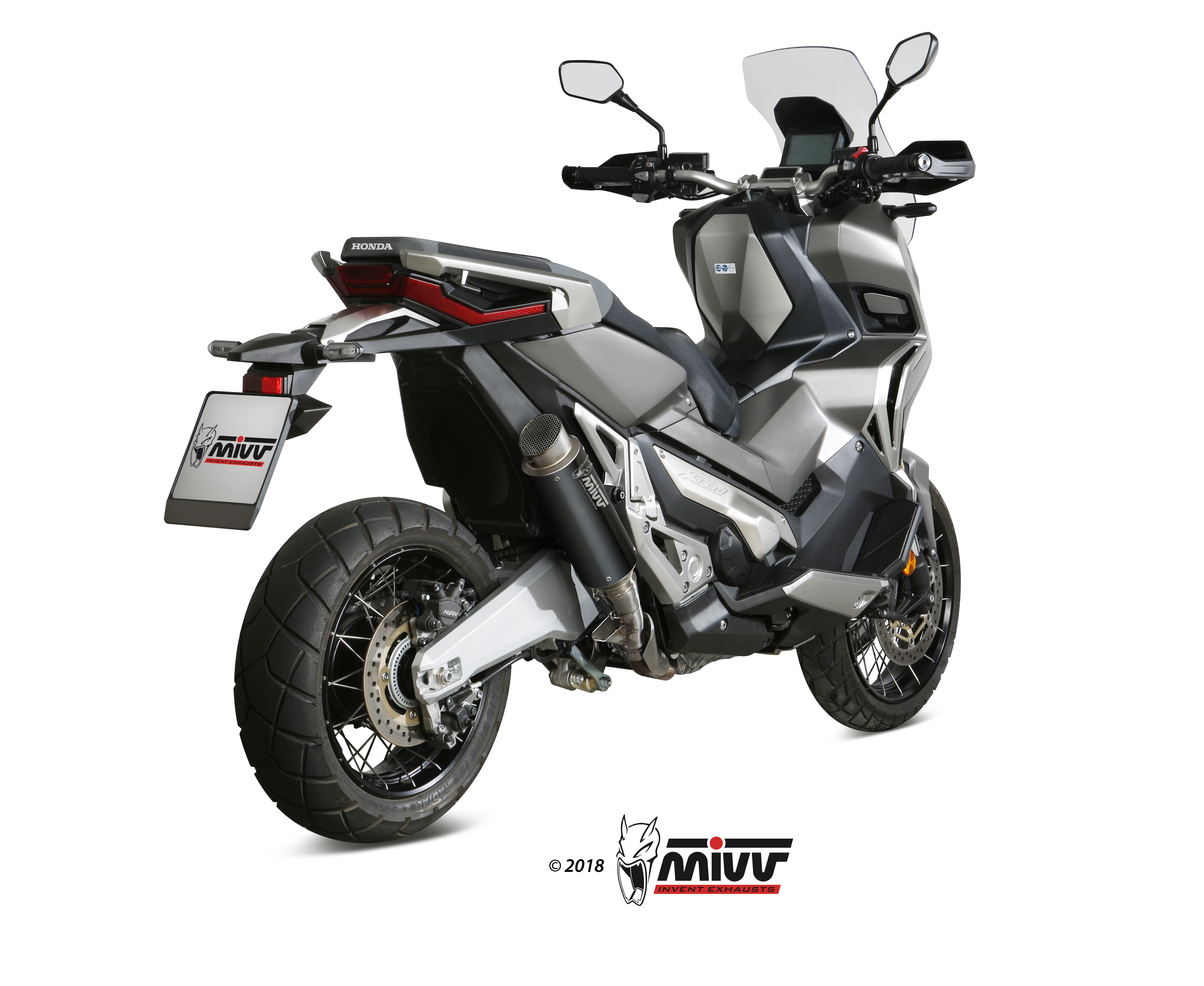 Auspuff, MiVV, MIVV, schwarz, Carbon, Titan, GP Pro, Honda, X Adv 750 |  Motorparts Lohne