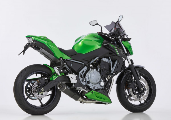 Auspuff Shark Street GP Carbon rund KAT Kawasaki Z 650 Bj 2017 bis 2019