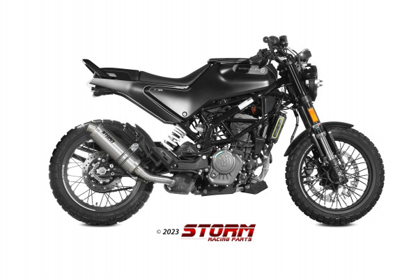 Auspuff Storm GP rund 300 mm Husqvarna Svartpilen 125 Bj 2021 bis 2023