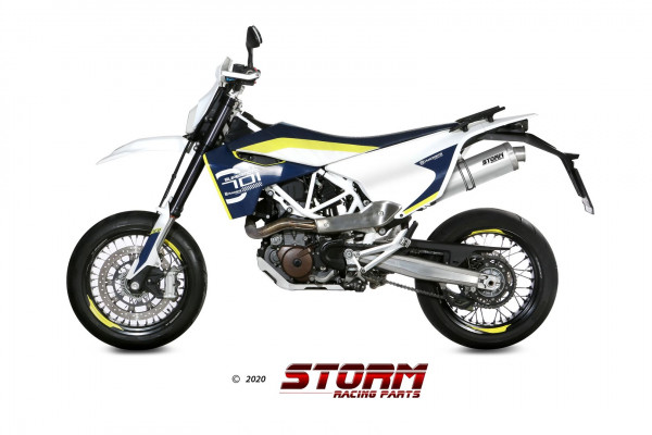 Auspuff Storm oval 400 mm KAT Husqvarna 701 SM 701 Enduro Bj 2017 bis 2019