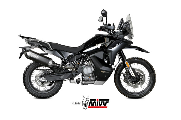 Auspuff MiVV Speed Edge schwarz passend für CF Moto 800 MT X Bj 2025 bis 2026