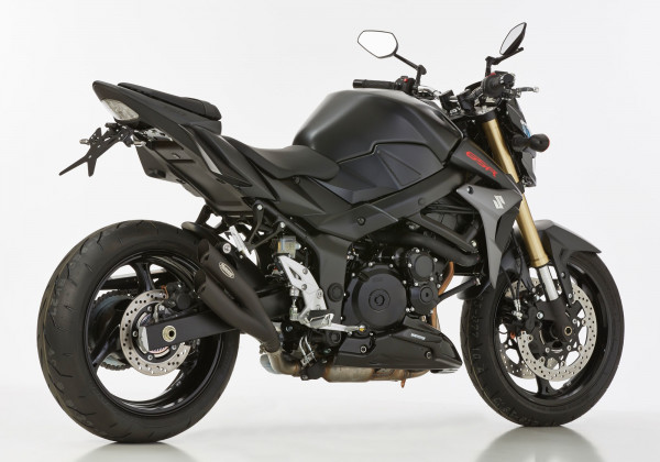 Auspuff Hurric Pro 2 schwarz passend für Suzuki GSR 750 Bj 2011 bis 2016