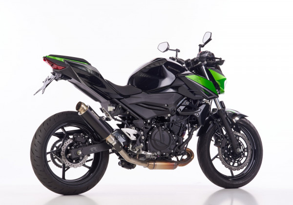 Auspuff Shark SRC 4 schwarz rund passend für Kawasaki Z 500 Ninja 500 Bj 2024 bis 2025