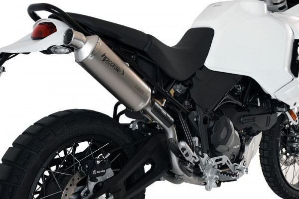 Auspuff HP Corse SP-1 Titan hoch passend für Ducati Desert X 950 Bj 2022 bis 2025