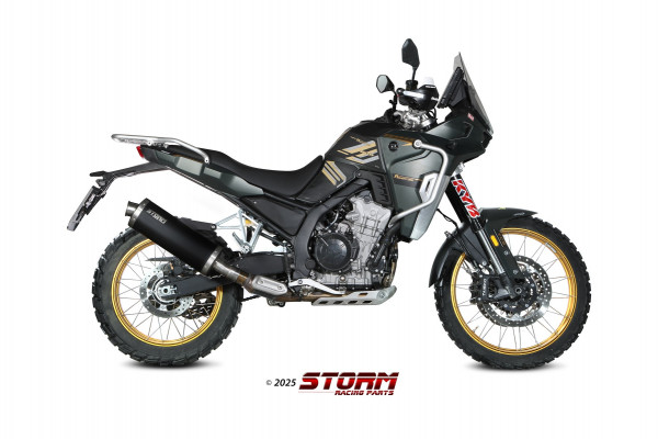 Auspuff Storm schwarz oval 400 mm passend für Kove 800 X Bj 2024