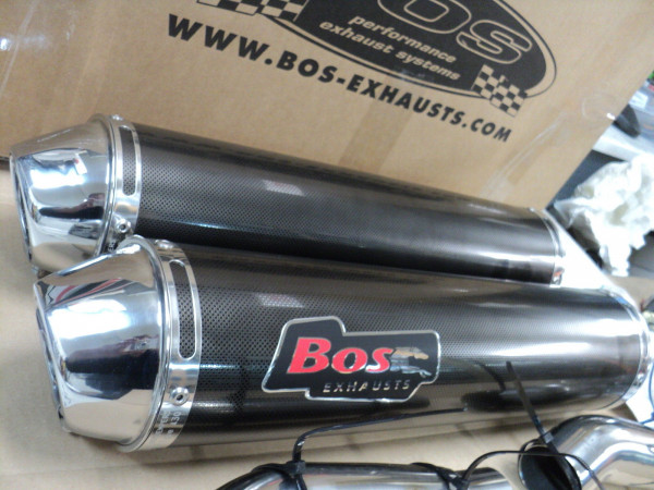 Auspuff BOS Carbon Steel rund Suzuki GSX 1400 Bj 2001 bis 2004