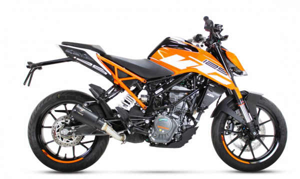 Auspuff Ixil IXRACE MK2 schwarz rund passend für KTM Duke 125, Duke 390 Bj 2017 bis 2020