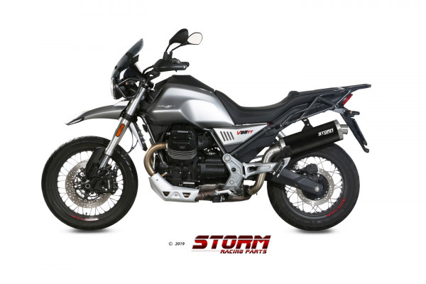 Auspuff Storm oval 400 mm Moto Guzzi V85 TT Bj 2019 bis 2023