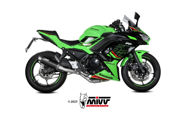 Auspuff MiVV GP Pro schwarz KAT passend für Kawasaki Ninja 650 Z 650 Bj 2024-26