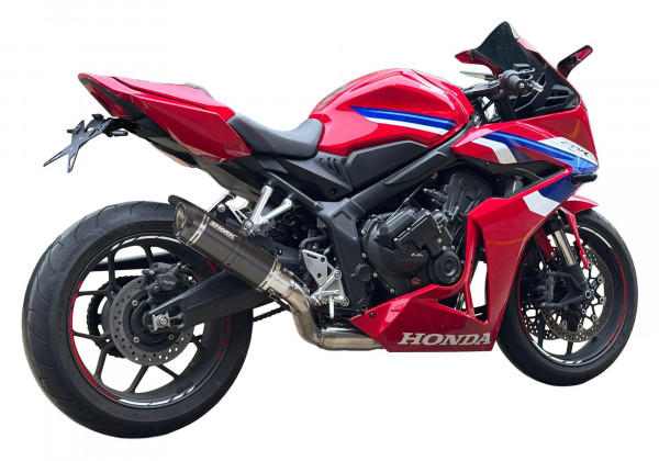 Auspuff Shark Street GP Carbon rund KAT passend für Honda CB 650 R CBR 650 R Bj 2024 bis 2026