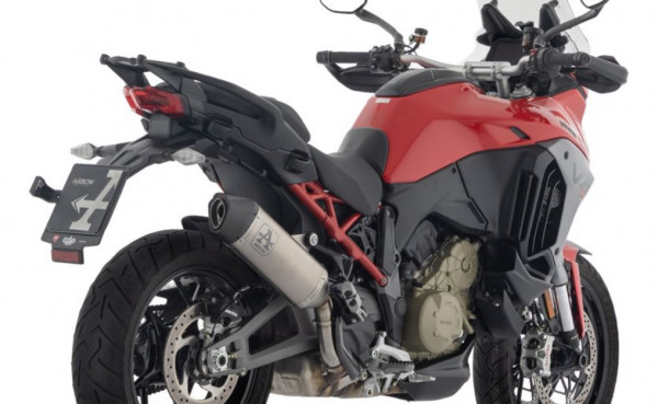 Auspuff Arrow Veloce Dark Carbonkappe passend für Ducati Multistrada V4 1100 Bj 2021 bis 2024