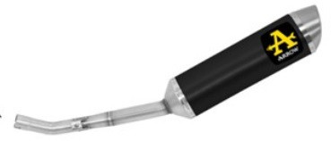 Auspuff Arrow Thunder schwarz passend für Yamaha WR 125 R WR 125 X Bj 2009 bis 2016
