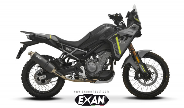 Auspuff Exan Rally schwarz passend für CF Moto 450 MT Bj 2025 bis 2026