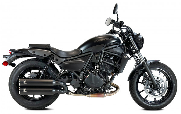 Auspuff Ixil IXRACE Custom Black rund passend für Kawasaki Eliminator 500 Bj 2024 bis 2026