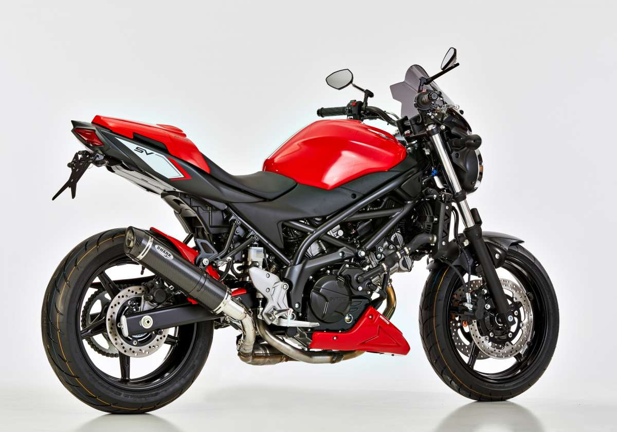 Auspuff, Shark, Street GP, Carbon, Suzuki, SV 650 X Motorparts Lohne