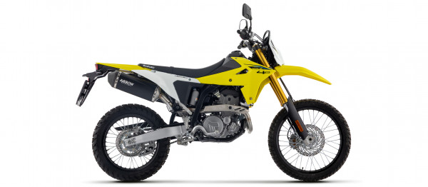 Auspuff Arrow Explorer schwarz Carbonkappe passend für Suzuki DR-Z 4S, DR-Z 4SM Bj 2025 bis 2026