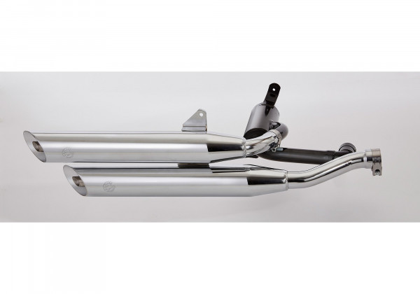 Auspuff Falcon Cromo Line verchromt Slash Cut passend für Yamaha XV 1100 Virago