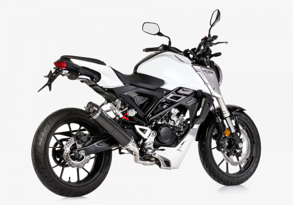 Auspuff Shark Street GP Carbon rund KAT Honda CB 125 R Bj 2018 bis 2020