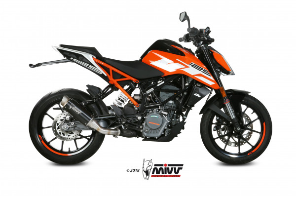 Auspuff MiVV GP Pro schwarz rund passend für KTM RC 125 RC 390 Bj 2017 bis 2020