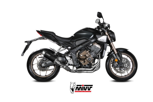 Auspuff MiVV GP Pro schwarz mit KAT passend für Honda CB 650 R Bj 2024-2026