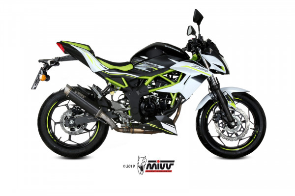 Auspuff MiVV GP Pro schwarz rund Kawasaki Z 125 Bj 2019 bis 2023