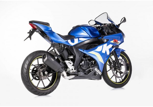 Auspuff Shark DSX 10 schwarz KAT Suzuki GSX S 125 Bj 2017 bis 2019