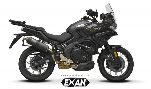 Auspuff Exan Rally schwarz passend für CF Moto 700 MT Adventure Bj 2025 bis 2026