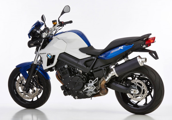 Auspuff Hurric RAC1 schwarz oval passend für BMW F 800 R Bj 2017 bis 2020