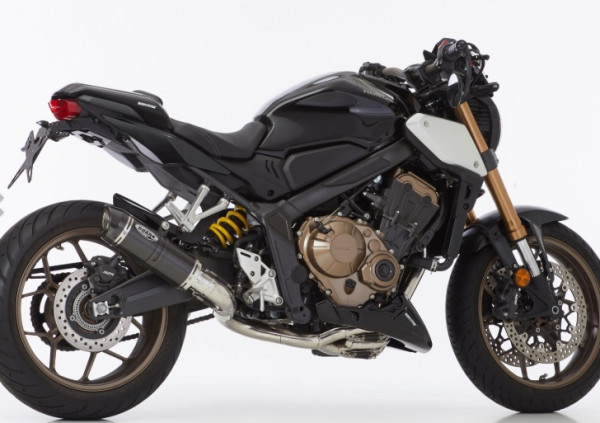 Auspuff Shark Street GP Carbon rund KAT passend für Honda CB 650 R CBR 650 R Bj 2019 bis 2020