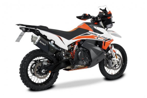 Auspuff HP Corse 4-Track R schwarz passend für KTM 890 Adventure 790 Adventure R Bj 2019 bis 2024