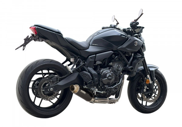 Auspuff Shark SRC 4 schwarz rund KAT passend für Yamaha MT 07 Bj 2025 bis 2026