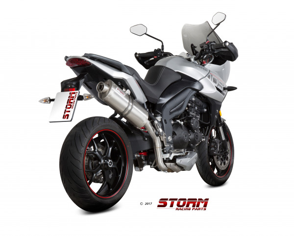 Auspuff Storm oval 400 mm passend für Triumph Tiger 1050 Sport Bj 2017 bis 2020