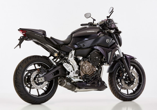 Auspuff Shark Street GP Carbon rund KAT Yamaha MT 07 Bj 2014 bis 2016