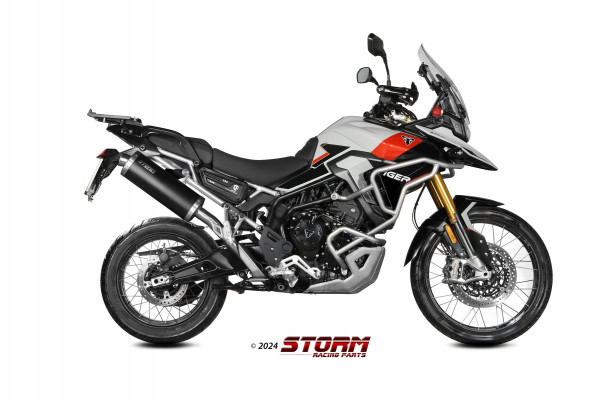 Auspuff Storm oval 400 mm passend für Triumph Tiger 900 Bj 2024 bis 2025