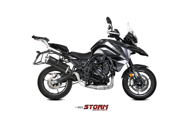 Auspuff Storm oval 400 mm passend für Benelli TRK 702 TRK 702 X Bj 2023 bis 2025