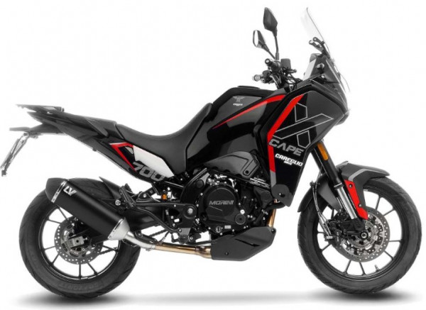 Auspuff Leovince LV-14 schwarz passend für Moto Morini X-Cape 700 Bj 2025 bis 2026