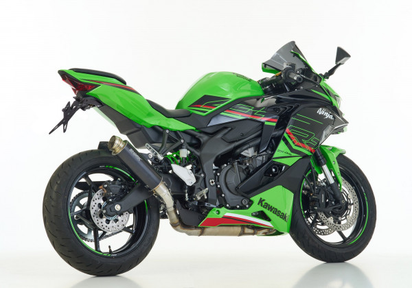 Auspuff Shark SRC 4 schwarz rund passend für Kawasaki ZX 4 R / RR / SE Bj 2023-26